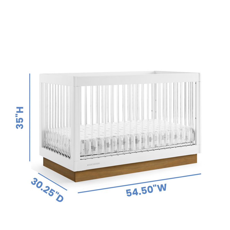 James 4-in-1 Convertible Crib, White