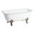 Kingston Brass Aqua Eden 67-Inch Cast Iron Rectangular Double Ended Clawfoot Tub (No Faucet Drillings)-36261719