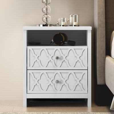 Chessani 26.8" 2 Drawer Nightstand with Storage