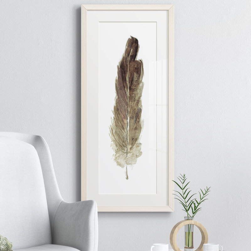 Peinture sur papier encadrée, Blanc