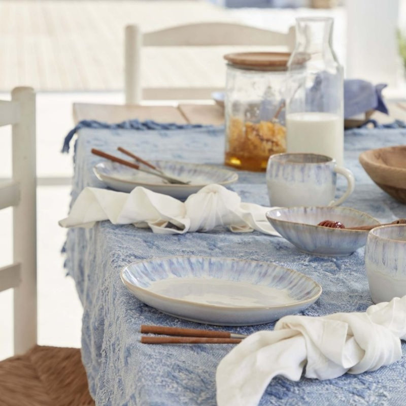 Brisa Handmade Stoneware Teacup, Blue