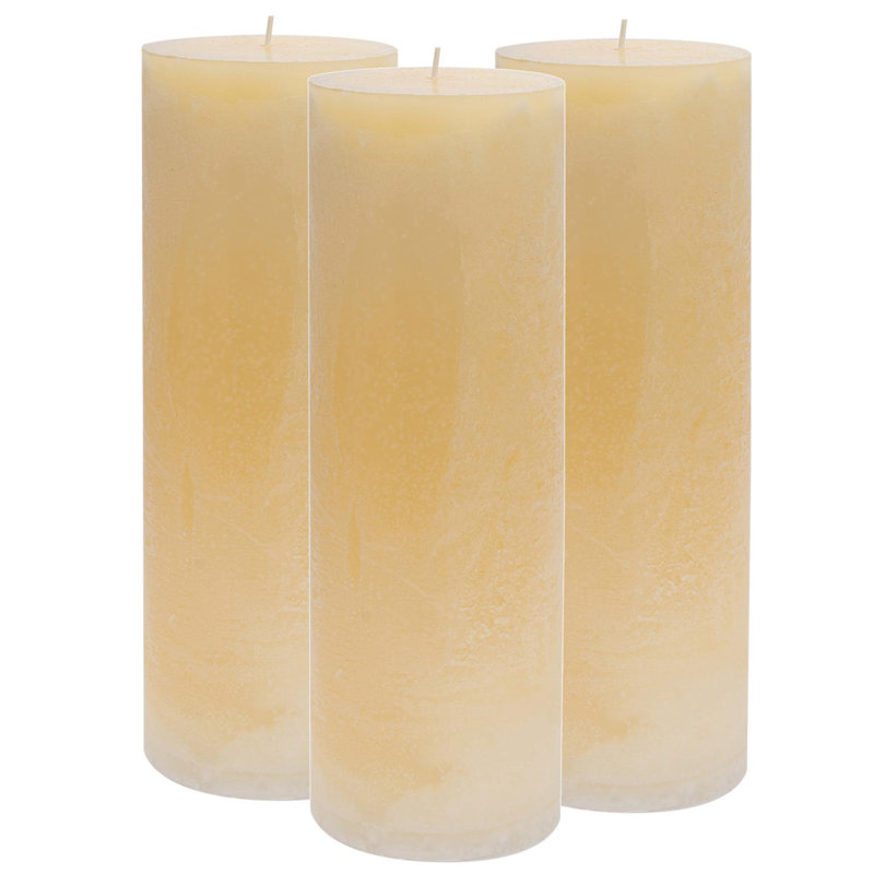 Vanilla Scented Pillar Candle, 30cm H x 9.5cm W x 9.5cm D
