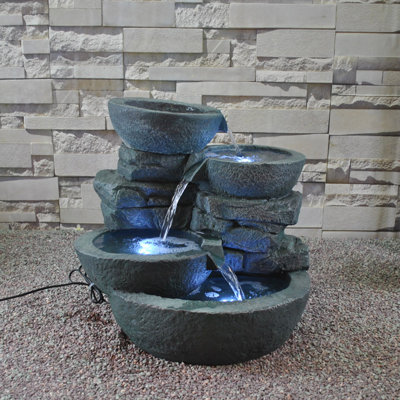 Fontaine en résine avec lumière