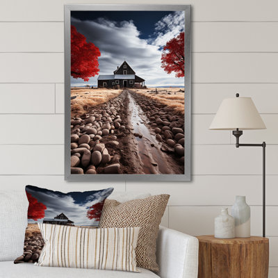 Daray Red Farmhouse Rustic Elegance II, reproduction d'art sur toile