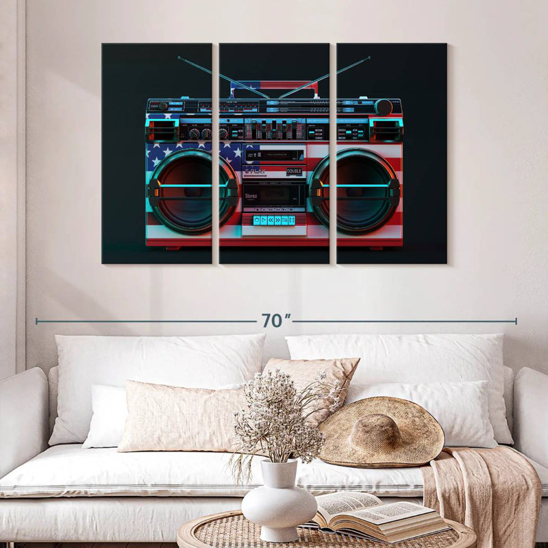 Abarca American Boombox, H 32 po x l 50 po