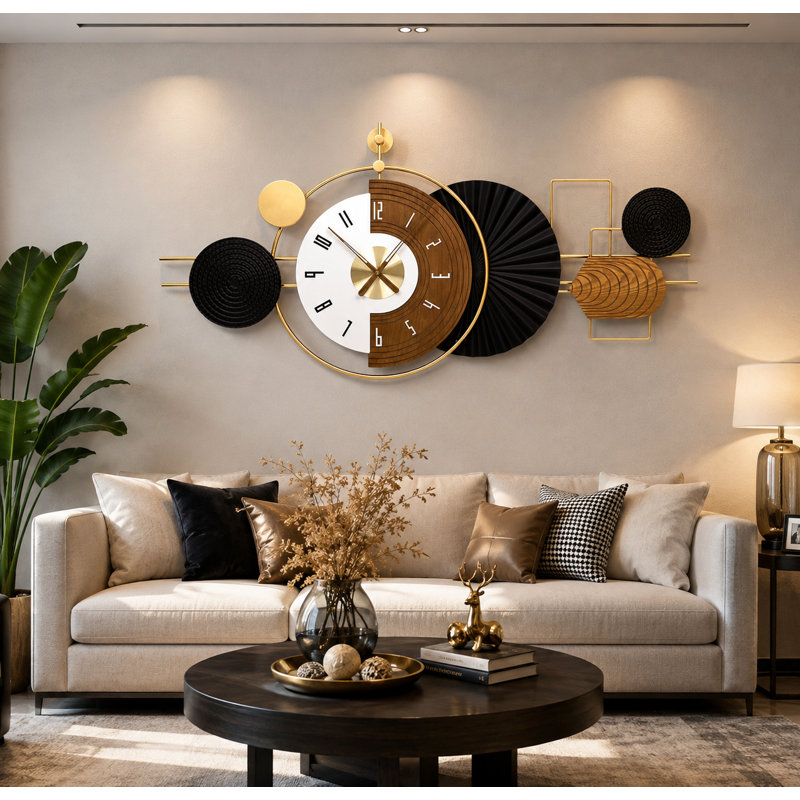 Horloge murale extra large de 47 x 21,6 pouces