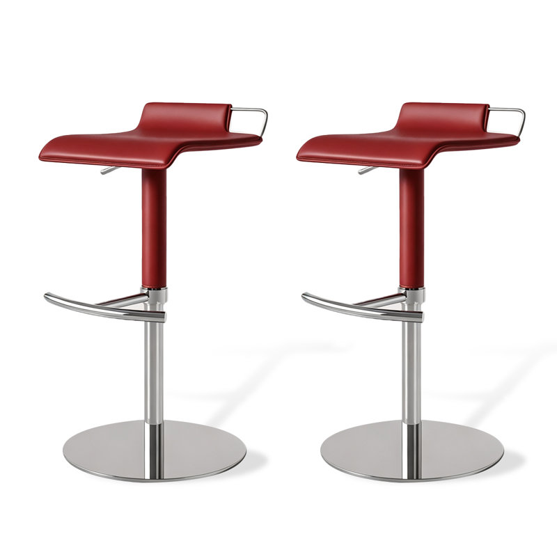 Chaise d'appoint à dossier bas rouge (ensemble de 2), Rouge