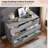 Fluted 6 Drawer Wide Dresser, Modern Chest with Spacious Deep Drawers, Wooden Organizer Ideal for Living Room, Hallway, or Kids Room, White-250231418