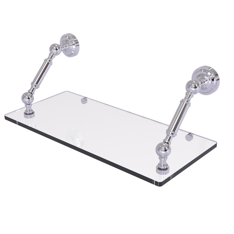 Tablette flottante Marchmont, Chrome poli, H 7,3 po x l 18 po x P 8 po
