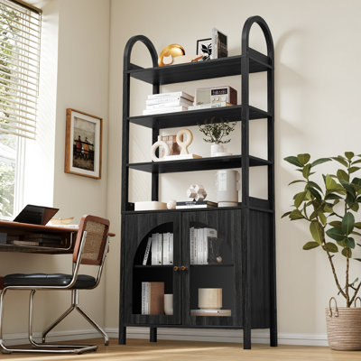 71'' H Arched 6-Tier Storage Bookcase