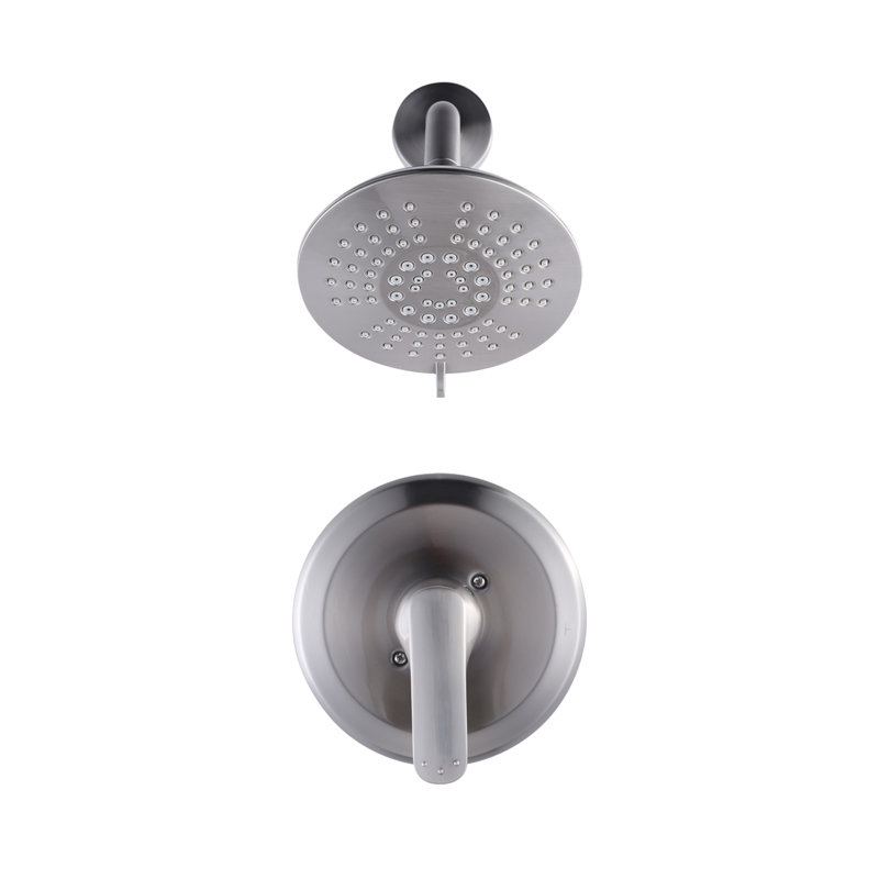 Single-Lever 5-Function Shower Mixer With 1.8 GPM Flow Rate And Included Valve, Brushed Nickel