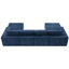 Élégant canapé modulaire rembourré avec repose-pieds, tissu chenille, 110 x 72 po, sans assemblage, pour une décoration intérieure polyvalente de 110 x 72 x 30 po, salon et chambre à coucher
