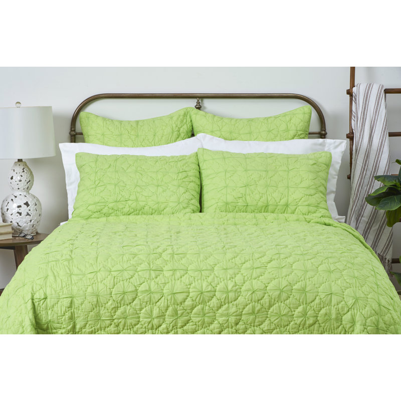 Melody Modern & Contemporary Cotton Reversible Quilt, King Quilt, Citrus