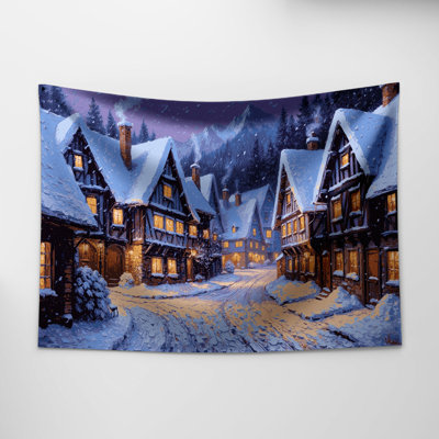 Tapisserie murale «Christmas Snowy Villages»