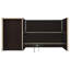 Bureau d'ordinateur en MDF Cappuccino avec plateau à clavier et 3 tiroirs, style moderne rectangulaire, 60 pouces de largeur