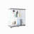 2 Layer Glass Display Cabinet With 2 Doors, Curio Cabinets, Glass Display Cabinet Showcase Countertop With Lock, Tempered Glass With MDF Base-1666966620