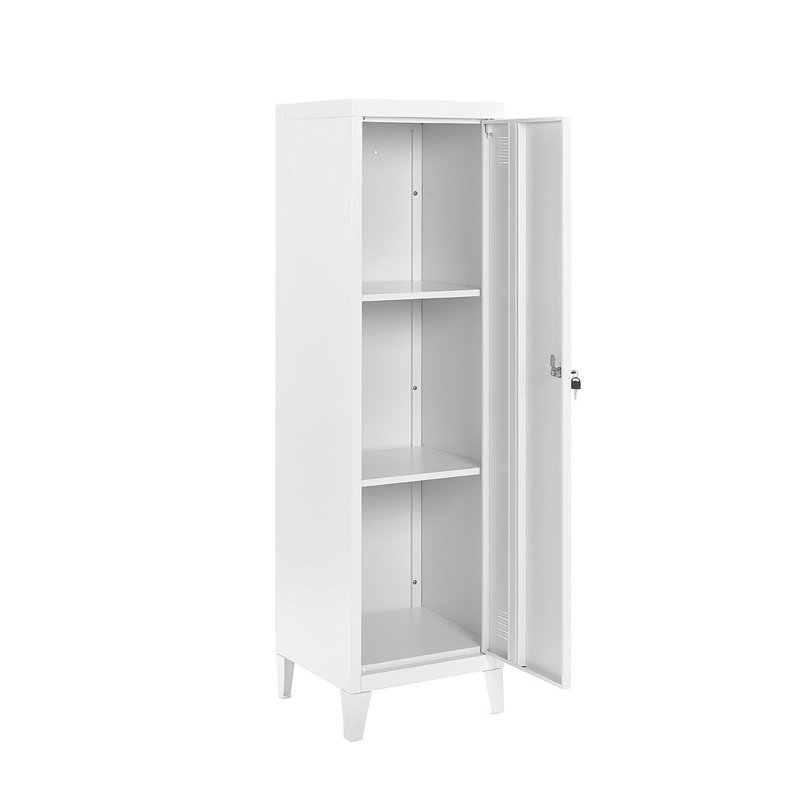 Metal, Mizintceva Locker Storage Cabinet Retro Industric Shoe Rack, White