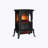 HOMCOM 23" Electric Infrared Fireplace Stove, Freestanding Fire Place Heater with Realistic Log Flame, Adjustable Temperature, Timer, 1000W/1500W, Black