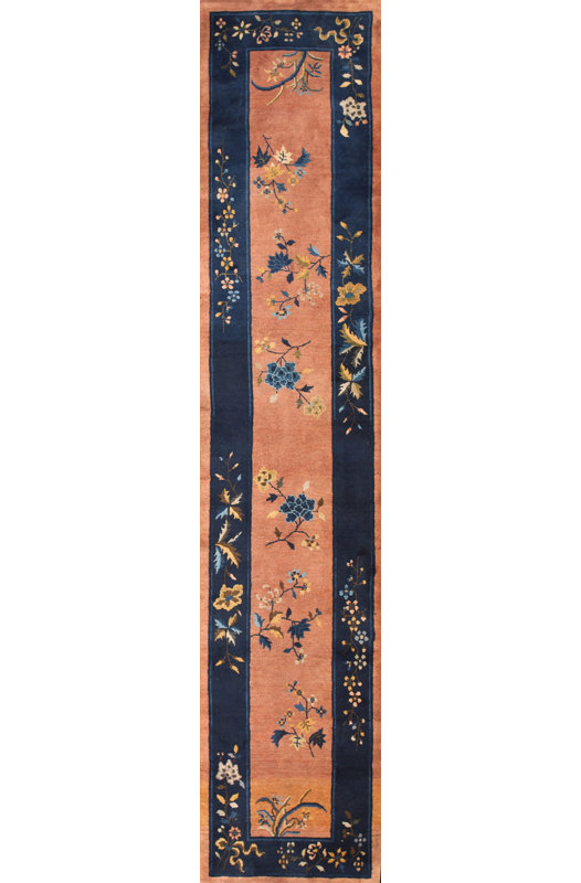 Antique Chinese - Art Deco Hallway Runner Wool Rug