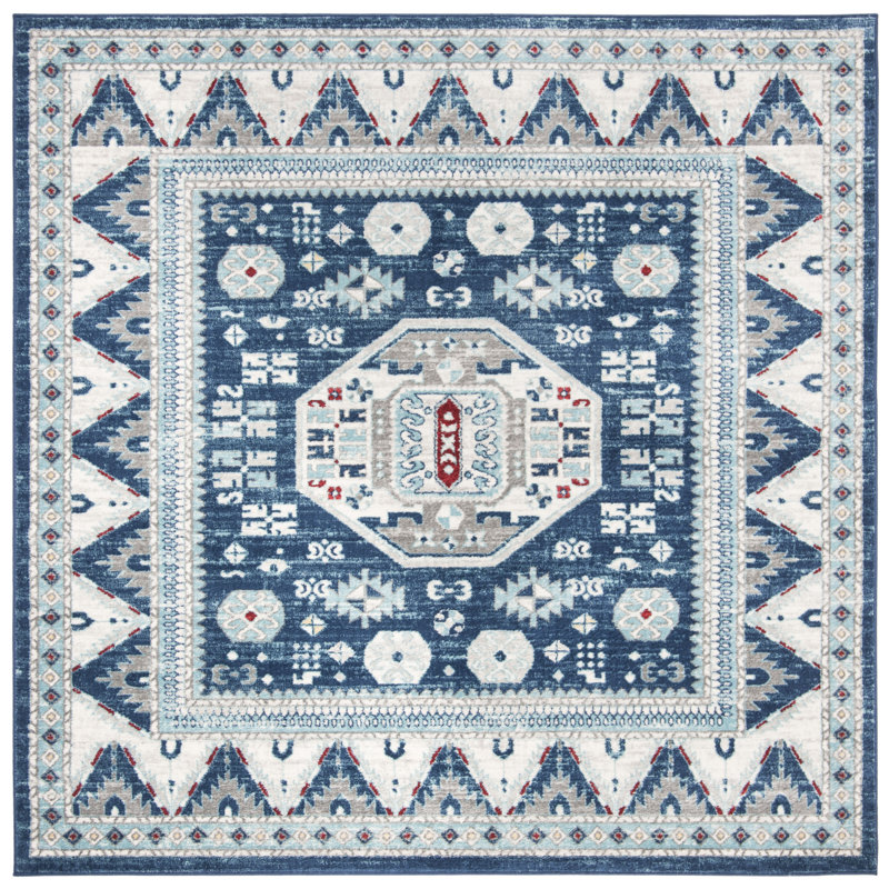 Brockton Southwestern Hand Woven Area Rug, Square 201 cm