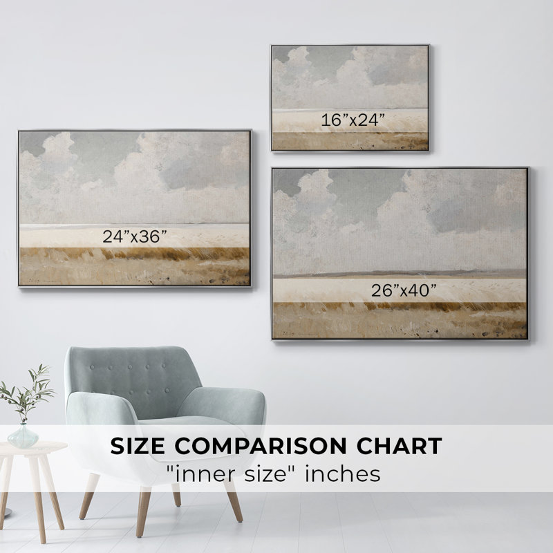 Paysage rétro - DCLXIX, H 17 po x l 25 po x P 2 po, Toile naturelle avec cadre flottant