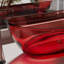Baignoire moderne moderne en résine rouge