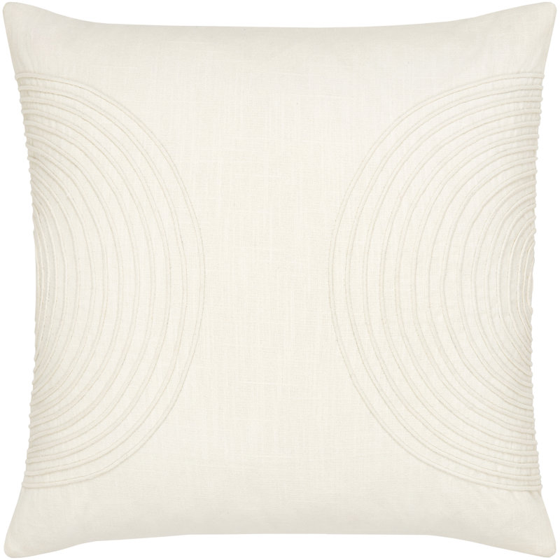 Housse et insert de coussin décoratif Rida, 18 po x 18 po, Jaune, Pas de bourre