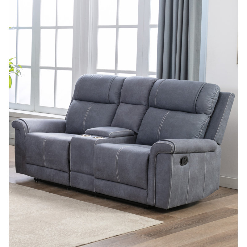 Causeuse inclinable avec accoudoirs coussinés 64,17 po