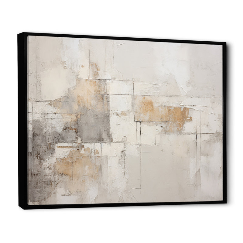 Minimalisme, art zen moderne scandinave I - Art mural moderne-scandinave, H 16 po x l 32 po x P 1 po, Cadre flottant noir