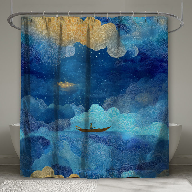 Rideau de douche Starry Sky, 70in W x 84in H