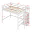 Loft Bed With Built-In Storage Wardrobe And Staircase-1045087882