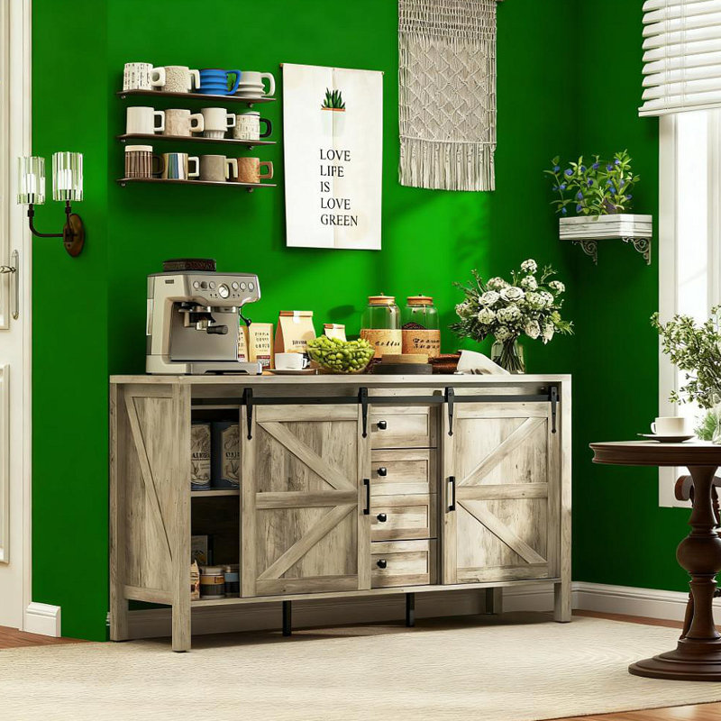 59"Sideboard With Thick Top  Buffet Cabinet