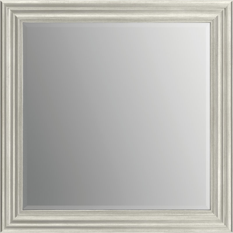 Miroir de salle de bain / meuble-lavabo biseauté Deluxe, Nickel