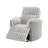 Gray Corduroy Glider Recliner W/ Swivel