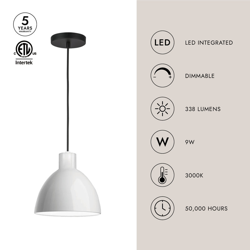 Chroma 1 - Light LED Pendant, 6.25" H x 6.25" W x 6.25" D