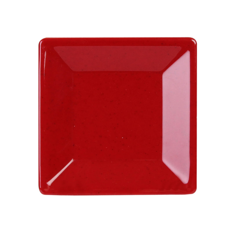 Plateau en mélamine carré Passion, H 0,43 po x l 4 po x P 4 po, Rouge