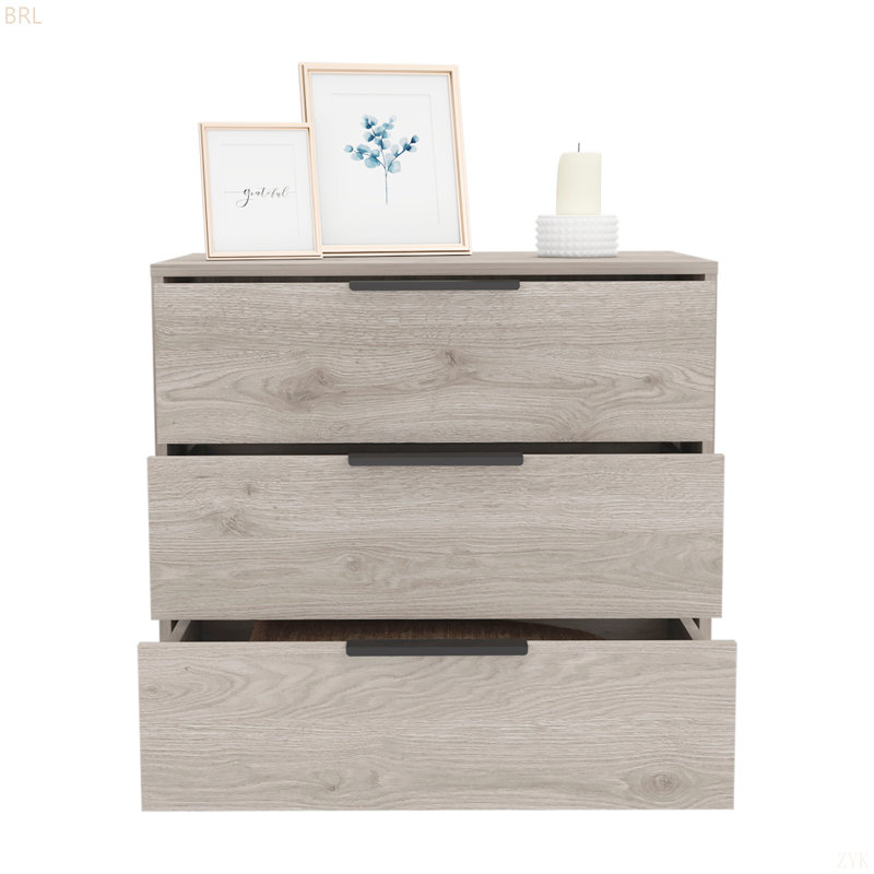 Commode 3 tiroirs, plateau supérieur Kaia