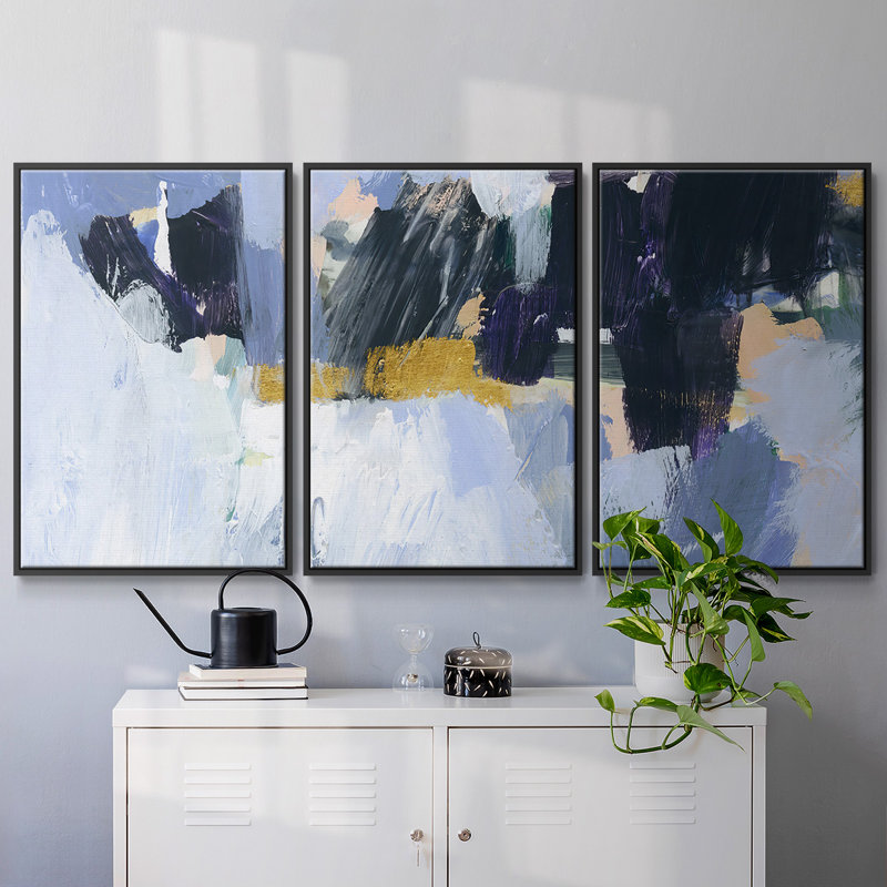 Arctique arctique II - Toile encadrée multi-pièces, Noir, H 36 po x l 75 po x P 2 po