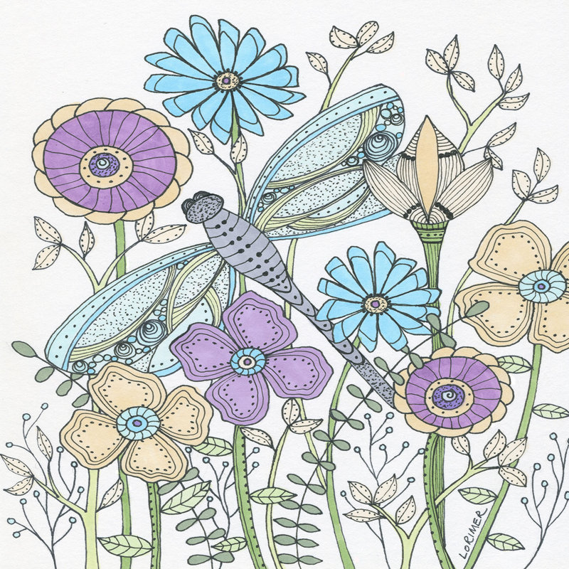 Ensemble de housse de couette en microfibre DiaNoche par Valerie Lorimer - My Little Dragonfly