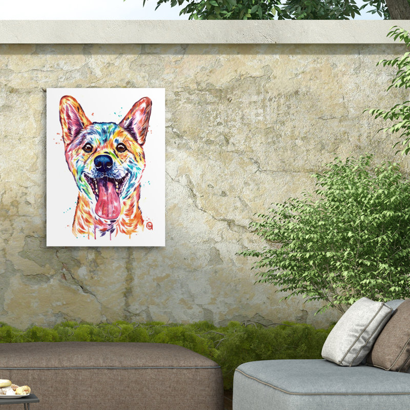 Toile d'extérieur Lisa Whitehouse Shiba Inu, H 14 po x l 19 po