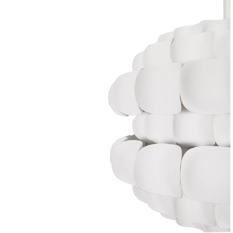 Swoon 3-Light Pendant, Matte White