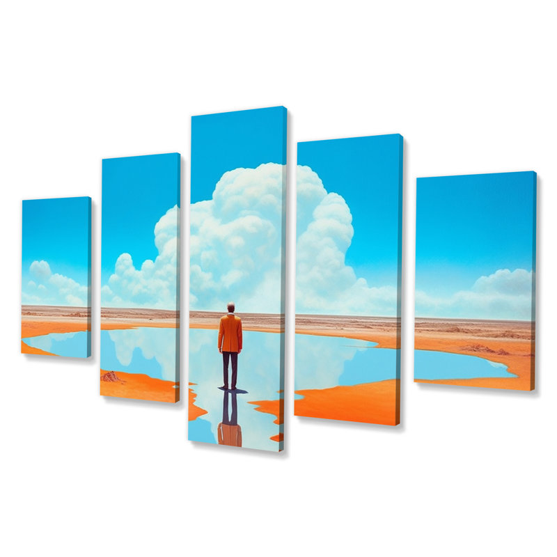 Sedgwick - reproduction d'art abstrait paysage - 5 panneaux