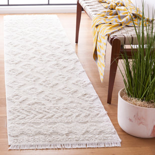 Rug Runner Natural Cotton Braided style Reversible carpet rustic