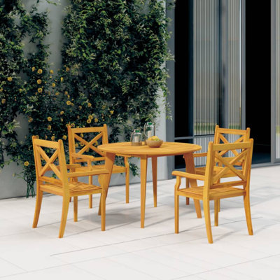 Phineus Round 4 - Person Outdoor Dining Set by Wildon Home