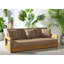 Montford Teak Patio Sofa with Cushions-684620543