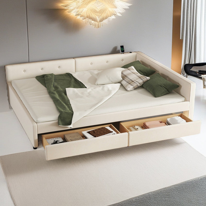 Upholstered Platform Bed, Queen