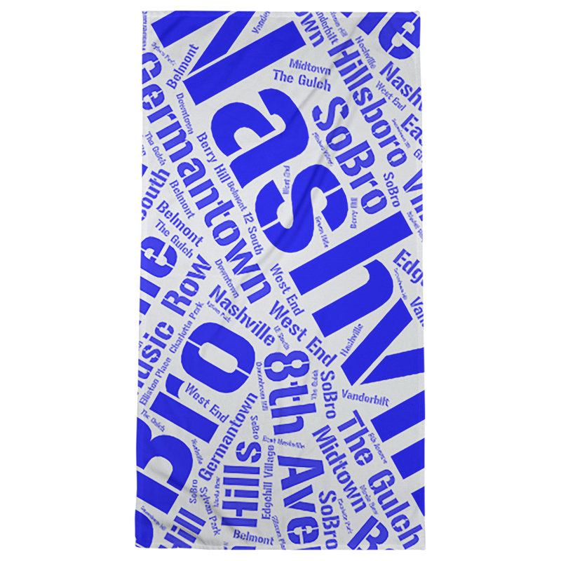 Bath Towel, Blue, Microfiber, Nashville