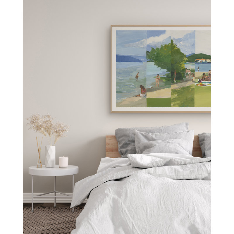 Summer Daze 3 Print by PC Ngo, Maple Framed, 27" H x 35" W