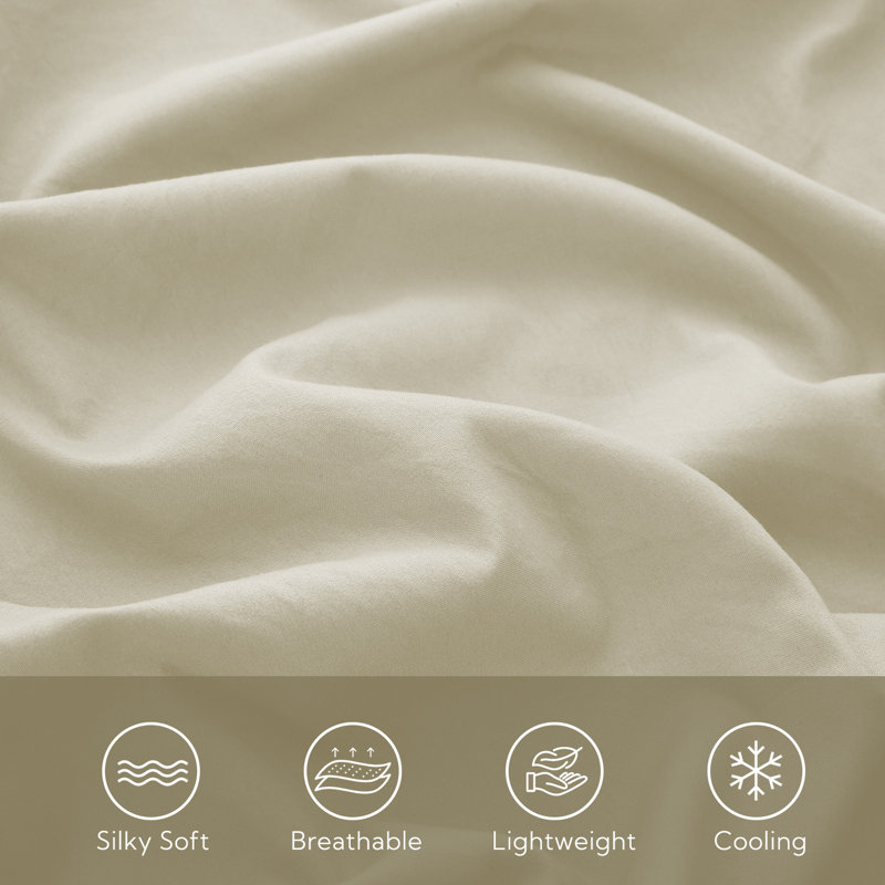 Solayne 1800 Series Sheet Set Extra Deep Pocket， Microfiber， Soft and gentle on the skin, Beige
