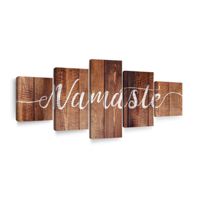 " Zen Namaste Calligraphy Multi Piece Canvas Print " by Faithinart 5 - Pieces